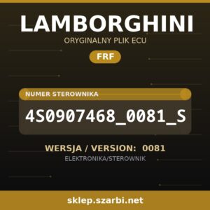 Oryginalny plik FRF LAMBORGHINI 4S0907468_0081_S wersja 0081 - sklep szarbi.net