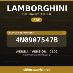 Oryginalny plik FRF LAMBORGHINI 4N0907547B wersja 0102 - sklep szarbi.net
