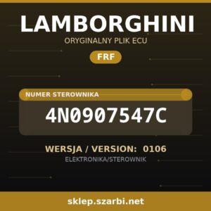 Oryginalny plik FRF LAMBORGHINI 4N0907547C wersja 0106 - sklep szarbi.net