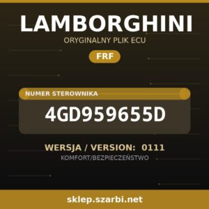 Oryginalny plik FRF LAMBORGHINI 4GD959655D wersja 0111 - sklep szarbi.net