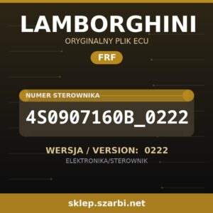 Oryginalny plik FRF LAMBORGHINI 4S0907160B_0222 wersja 0222 - sklep szarbi.net