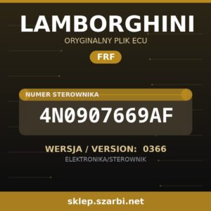 Oryginalny plik FRF LAMBORGHINI 4N0907669AF wersja 0366 - sklep szarbi.net