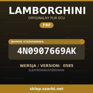 Oryginalny plik FRF LAMBORGHINI 4N0907669AK wersja 0585 - sklep szarbi.net