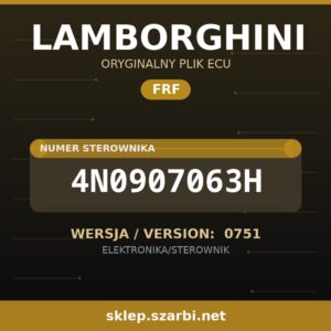 Oryginalny plik FRF LAMBORGHINI 4N0907063H wersja 0751 - sklep szarbi.net