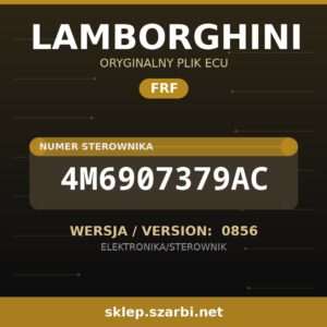 Oryginalny plik FRF LAMBORGHINI 4M6907379AC wersja 0856 - sklep szarbi.net