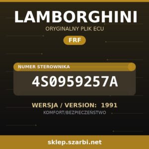 Oryginalny plik FRF LAMBORGHINI 4S0959257A wersja 1991 - sklep szarbi.net