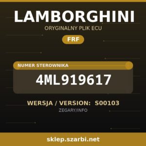 Oryginalny plik FRF LAMBORGHINI 4ML919617 wersja S00103 - sklep szarbi.net