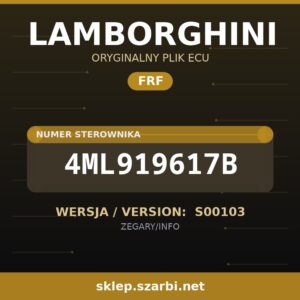 Oryginalny plik FRF LAMBORGHINI 4ML919617B wersja S00103 - sklep szarbi.net