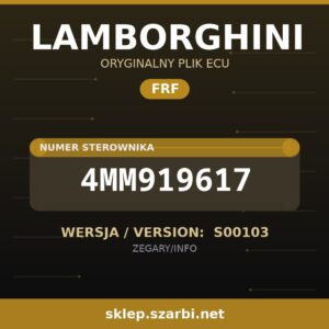 Oryginalny plik FRF LAMBORGHINI 4MM919617 wersja S00103 - sklep szarbi.net