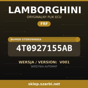 Oryginalny plik FRF LAMBORGHINI 4T0927155AB wersja V001 - sklep szarbi.net