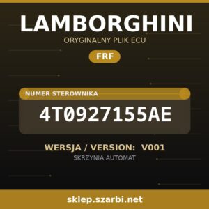 Oryginalny plik FRF LAMBORGHINI 4T0927155AE wersja V001 - sklep szarbi.net