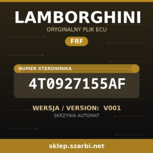 Oryginalny plik FRF LAMBORGHINI 4T0927155AF wersja V001 - sklep szarbi.net