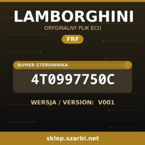Oryginalny plik FRF LAMBORGHINI 4T0997750C wersja V001 - sklep szarbi.net