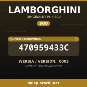 Oryginalny plik SGO LAMBORGHINI 470959433C wersja 0003 - sklep szarbi.net