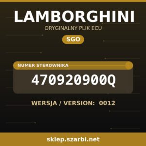 Oryginalny plik SGO LAMBORGHINI 470920900Q wersja 0012 - sklep szarbi.net