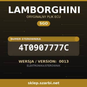 Oryginalny plik SGO LAMBORGHINI 4T0907777C wersja 0013 - sklep szarbi.net