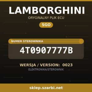 Oryginalny plik SGO LAMBORGHINI 4T0907777B wersja 0023 - sklep szarbi.net