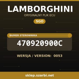 Oryginalny plik SGO LAMBORGHINI 470920900C wersja 0053 - sklep szarbi.net
