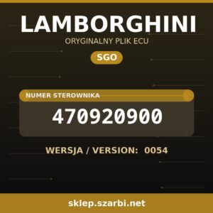 Oryginalny plik SGO LAMBORGHINI 470920900 wersja 0054 - sklep szarbi.net