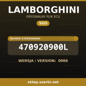 Oryginalny plik SGO LAMBORGHINI 470920900L wersja 0066 - sklep szarbi.net