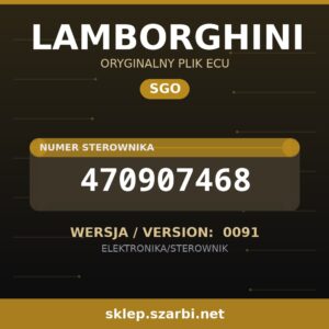Oryginalny plik SGO LAMBORGHINI 470907468 wersja 0091 - sklep szarbi.net