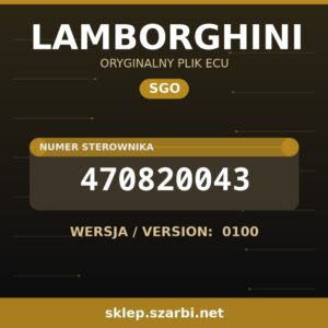 Oryginalny plik SGO LAMBORGHINI 470820043 wersja 0100 - sklep szarbi.net