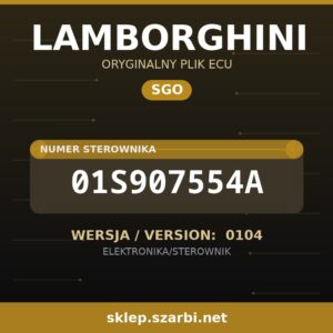 Oryginalny plik SGO LAMBORGHINI 01S907554A wersja 0104 - sklep szarbi.net