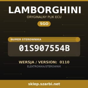 Oryginalny plik SGO LAMBORGHINI 01S907554B wersja 0110 - sklep szarbi.net