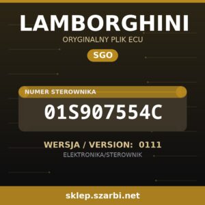 Oryginalny plik SGO LAMBORGHINI 01S907554C wersja 0111 - sklep szarbi.net