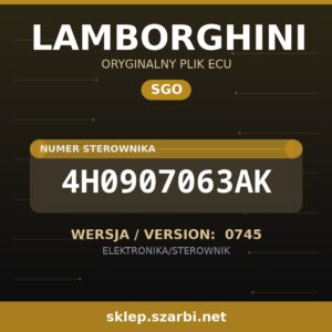 Oryginalny plik SGO LAMBORGHINI 4H0907063AK wersja 0745 - sklep szarbi.net