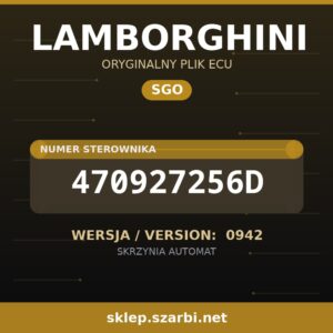 Oryginalny plik SGO LAMBORGHINI 470927256D wersja 0942 - sklep szarbi.net
