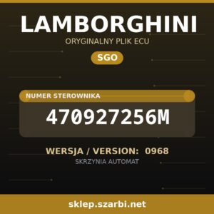 Oryginalny plik SGO LAMBORGHINI 470927256M wersja 0968 - sklep szarbi.net
