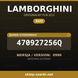 Oryginalny plik SGO LAMBORGHINI 470927256Q wersja 0990 - sklep szarbi.net