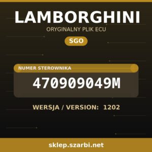 Oryginalny plik SGO LAMBORGHINI 470909049M wersja 1202 - sklep szarbi.net