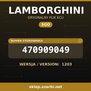 Oryginalny plik SGO LAMBORGHINI 470909049 wersja 1203 - sklep szarbi.net