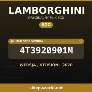 Oryginalny plik SGO LAMBORGHINI 4T3920901M wersja 2070 - sklep szarbi.net