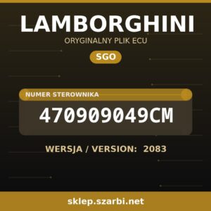 Oryginalny plik SGO LAMBORGHINI 470909049CM wersja 2083 - sklep szarbi.net
