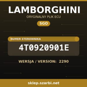 Oryginalny plik SGO LAMBORGHINI 4T0920901E wersja 2290 - sklep szarbi.net