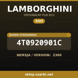 Oryginalny plik SGO LAMBORGHINI 4T0920901C wersja 2360 - sklep szarbi.net