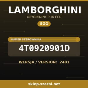 Oryginalny plik SGO LAMBORGHINI 4T0920901D wersja 2481 - sklep szarbi.net
