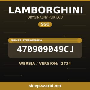 Oryginalny plik SGO LAMBORGHINI 470909049CJ wersja 2734 - sklep szarbi.net