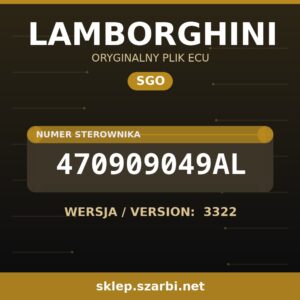 Oryginalny plik SGO LAMBORGHINI 470909049AL wersja 3322 - sklep szarbi.net