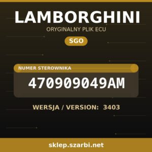 Oryginalny plik SGO LAMBORGHINI 470909049AM wersja 3403 - sklep szarbi.net