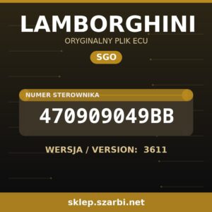 Oryginalny plik SGO LAMBORGHINI 470909049BB wersja 3611 - sklep szarbi.net