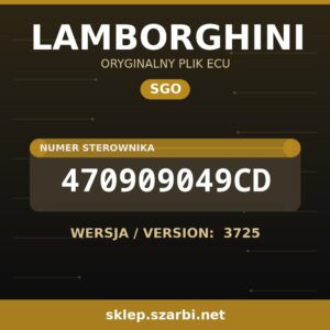 Oryginalny plik SGO LAMBORGHINI 470909049CD wersja 3725 - sklep szarbi.net