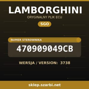 Oryginalny plik SGO LAMBORGHINI 470909049CB wersja 3738 - sklep szarbi.net