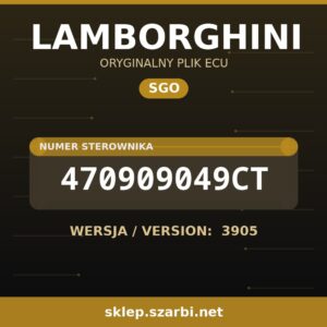 Oryginalny plik SGO LAMBORGHINI 470909049CT wersja 3905 - sklep szarbi.net