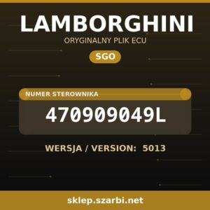 Oryginalny plik SGO LAMBORGHINI 470909049L wersja 5013 - sklep szarbi.net