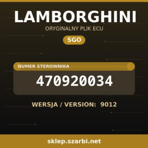 Oryginalny plik SGO LAMBORGHINI 470920034 wersja 9012 - sklep szarbi.net
