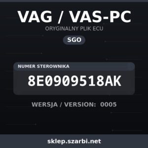Oryginalny plik SGO VAG / VAS-PC 8E0909518AK wersja 0005 - sklep szarbi.net